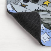 Zeemeermin kust schattig cartoon strand kind kunst muismat (Hoek)