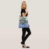 Zeemeermin kust schattig cartoon strand kind kunst tote bag (Op model)