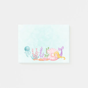 Zeemeermin & Kwallen Onder het Zee Waterverf Post- Post-it® Notes