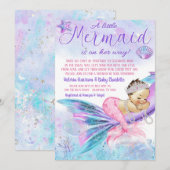 Zeemeermin Lange Afstand Baby Shower per Post Kaart (Voorkant / Achterkant)