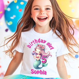 Zeemeermin leeftijd verjaardag naam   t-shirt