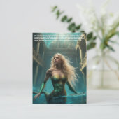 Zeemeermin legende briefkaart (Staand voorkant)