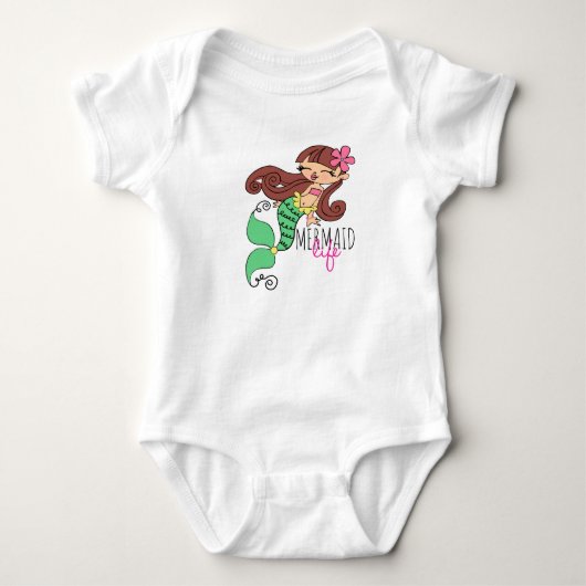 Zeemeermin Leven Baby Jersey Bodysuit (Voorkant)