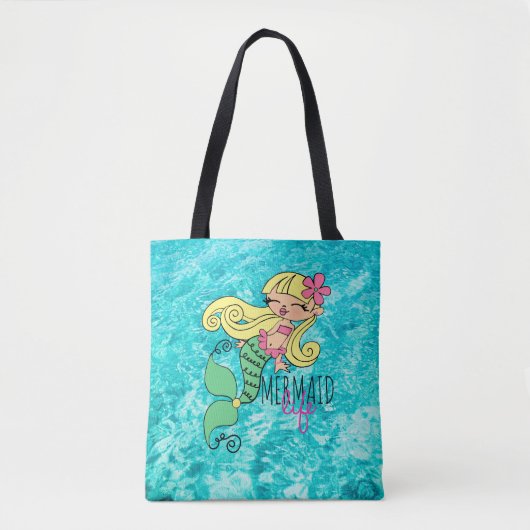 Zeemeermin Leven BL Boodschappentas Tote Bag (Voorkant)