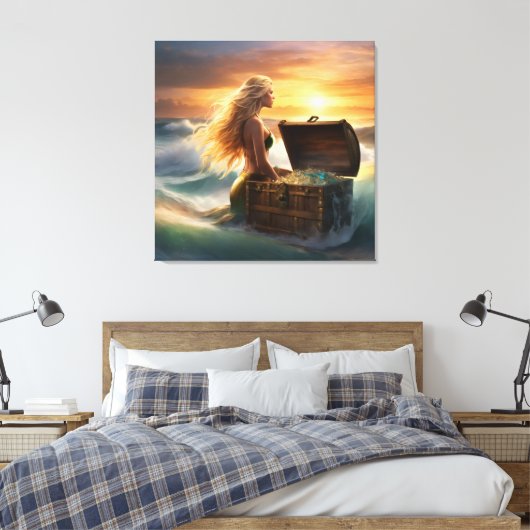 Zeemeermin Leven Canvas Afdruk (Insitu (Slaapkamer))