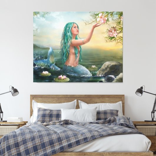Zeemeermin Leven Canvas Afdruk (Insitu (Slaapkamer))