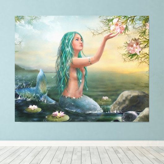 Zeemeermin Leven Canvas Afdruk (Insitu (Houten vloer))