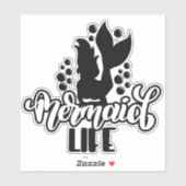Zeemeermin Leven Grappig Strand  Sticker (Vel)