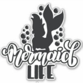 Zeemeermin Leven Grappig Strand  Sticker (Voorkant)