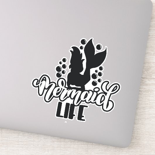 Zeemeermin Leven Grappig Strand  Sticker (Detail)