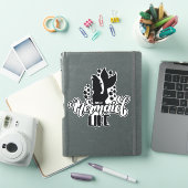 Zeemeermin Leven Grappig Strand  Sticker (iPad Cover)