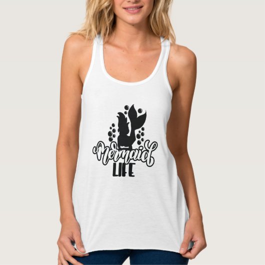 Zeemeermin Leven Grappig Strand Tanktop (Voorkant)