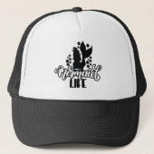Zeemeermin Leven Grappig Strand Trucker Pet (Voorkant)