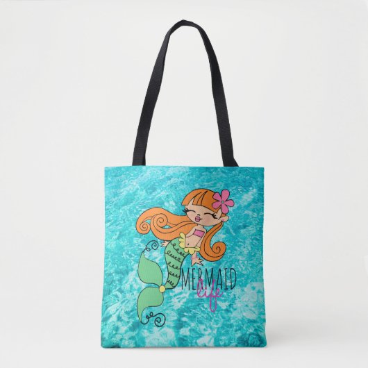 Zeemeermin Leven RH Boodschappentas Tote Bag (Voorkant)