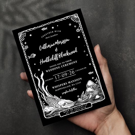 Zeemeermin liefde | Tarot bruiloft uitnodiging