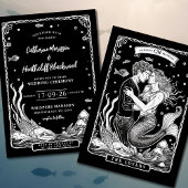 Zeemeermin liefde | Tarot bruiloft uitnodiging