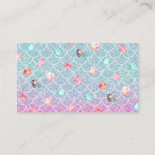 Zeemeermin Luier Raffle Kaart Tickets voor Baby sh (Achterkant)