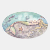 Zeemeermin Lullaby Fantasy Art Stickers (Voorkant)