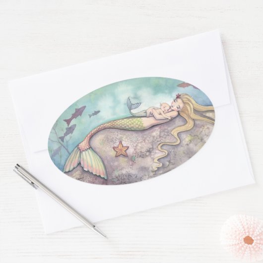 Zeemeermin Lullaby Fantasy Art Stickers (Envelop)