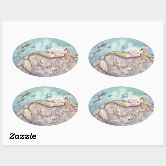Zeemeermin Lullaby Fantasy Art Stickers (Vel)
