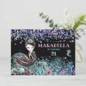 *~* Zeemeermin LUXE 21 GLAM onder de Zee van de ge Kaart (Staand voorkant)