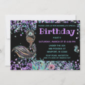 *~* Zeemeermin LUXE GLAM onder het Zee 21 verjaard Kaart (Achterkant)