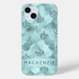 Zeemeermin Luxe schaal | Zeeschuim Mint Green Cust iPhone 15 Mini Hoesje