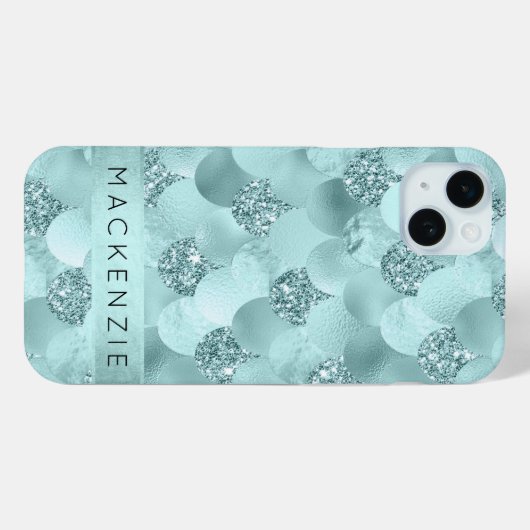 Zeemeermin Luxe schaal | Zeeschuim Mint Green Cust Case-Mate iPhone Case (Achterkant (horizontaal))