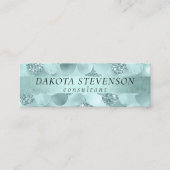 Zeemeermin Luxe schaal | Zeevruchten Mint Groene B Mini Visitekaartje (Voorkant)