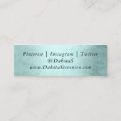 Zeemeermin Luxe schaal | Zeevruchten Mint Groene B Mini Visitekaartje (Achterkant)