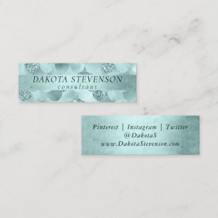 Zeemeermin Luxe schaal   Zeevruchten Mint Groene B Mini Visitekaartje