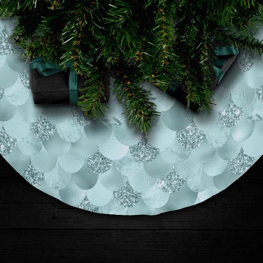 Zeemeermin Luxe schaal | Zeevruchten Munt Green Aq Kerstboom Rok