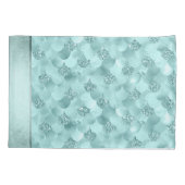 Zeemeermin Luxe schaal | Zeevruchten Munt Green Aq Kussensloop (Achterkant)