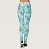Zeemeermin Luxe schaal | Zeevruchten Munt Green Aq Leggings (Achterkant)