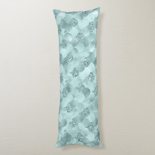 Zeemeermin Luxe schaal | Zeevruchten Munt Green Aq Lichaamskussen (Achterkant (Verticaal))