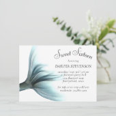 Zeemeermin Luxe | SeaFoam Mint Green Luster Verjaa Kaart (Staand voorkant)