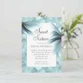 Zeemeermin Luxe | SeaFoam Mint Green Luster Verjaa Kaart (Staand voorkant)