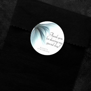 Zeemeermin Luxe Staart   Seafoam Mint Green Bedank Ronde Sticker