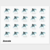 Zeemeermin Luxe Staart | Seafoam Mint Green Bedank Ronde Sticker (Vel)