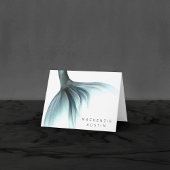 Zeemeermin Luxe Staart | Zeeschuim Mint Green Aqua Bedankkaart