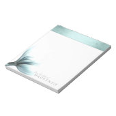 Zeemeermin Luxe Staart | Zeeschuim Mint Green Aqua Notitieblok (Linkerzijde)