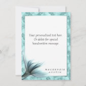 Zeemeermin Luxe Staart | Zeeschuim Mint Green Aqua Notitiekaartje (Voorkant)