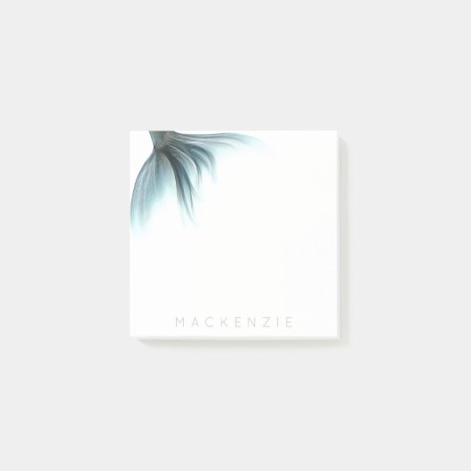 Zeemeermin Luxe Staart | Zeeschuim Mint Green Aqua Post-it® Notes (Voorkant)