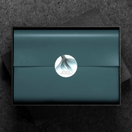 Zeemeermin Luxe Staart | Zeeschuim Mint Green Aqua Ronde Sticker