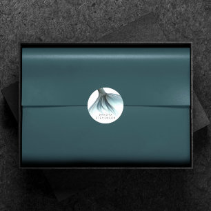 Zeemeermin Luxe Staart   Zeeschuim Mint Green Aqua Ronde Sticker