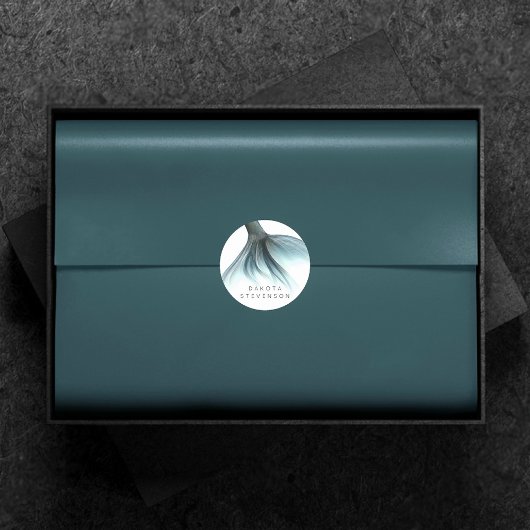 Zeemeermin Luxe Staart | Zeeschuim Mint Green Aqua Ronde Sticker