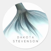 Zeemeermin Luxe Staart | Zeeschuim Mint Green Aqua Ronde Sticker (Voorkant)