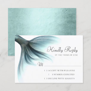 Zeemeermin Luxe Staart   Zeevruchten Munt Green Aq RSVP Kaartje