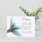 Zeemeermin Luxe | Zeeschuim Mint Green Sheen doop Kaart (Staand voorkant)