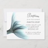 Zeemeermin Luxe | Zeeschuim Mint Green Sheen doop Kaart (Voorkant)